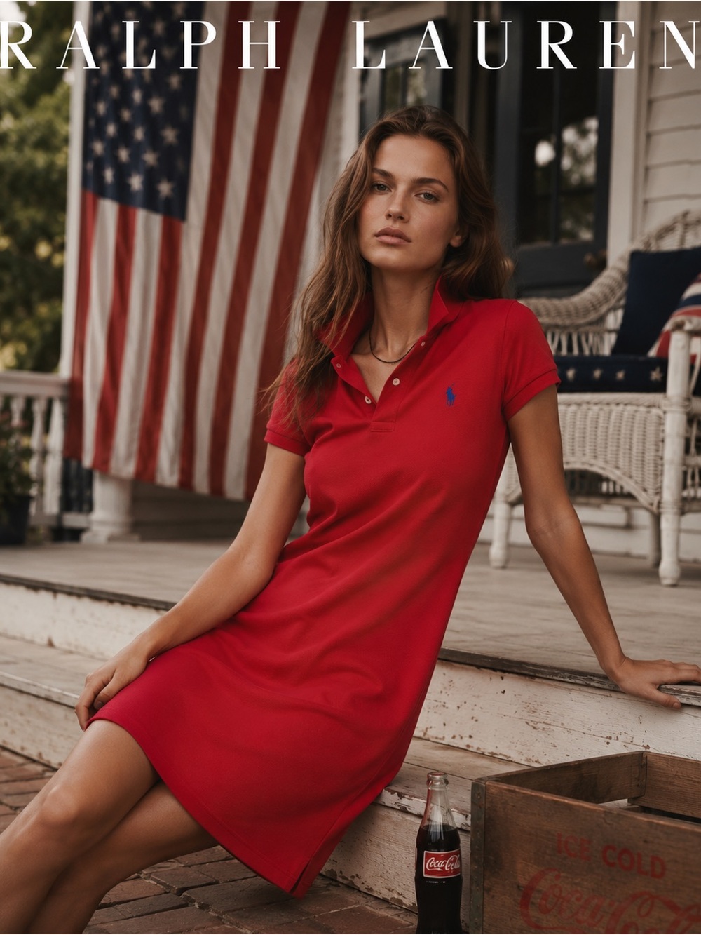 Ralph Lauren Red Polo Shirt Mini Mesh Dress with Embroidered Pony size Small